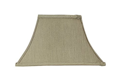 Rectangular Hard Back Bell Tan Lamp Shade | 16 Inch by UpgradeLAMPS