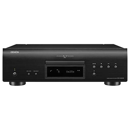 Denon DCD-1600NE Single Disc Super Audio CD Player | Exclusive Vibration-Resistant Design | Powerful Processing | Plays All Modern File Formats | Pure Direct Mode | Optical, Digital Coaxial Outputs