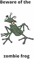 give_me_frog_ページ Beware of the zombie frog: 150 page note book with alternate
