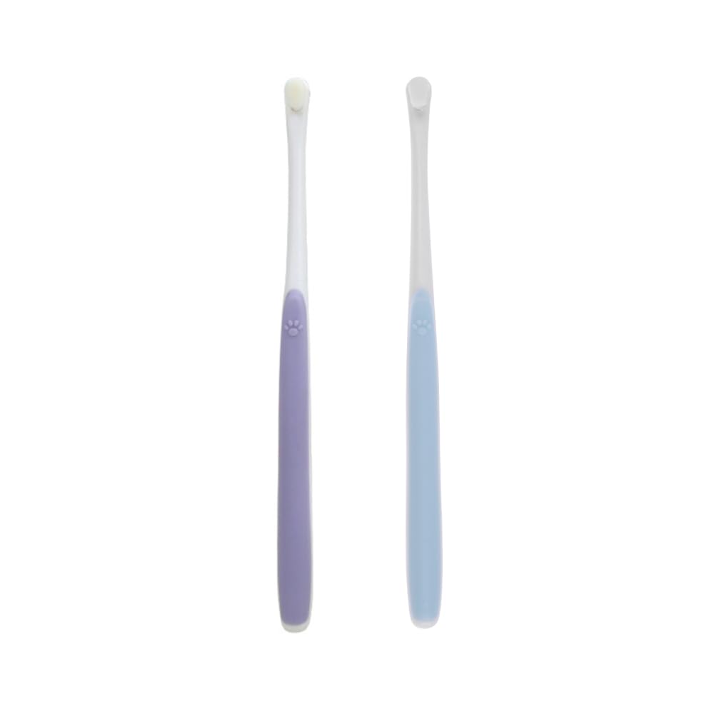 2 Pieces Dog Toothbrush, Cat Toothbrush, Pet Dental Cleaning Brushes with 10000 Ultra-Soft Bristles for Cats, Puppies, Small Dog Breeds
