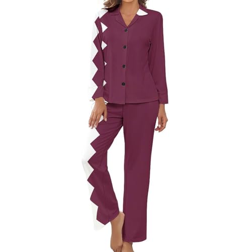Ensemble pyjama femme grande taille chemise boutonnée pantalon vêtements intérieur