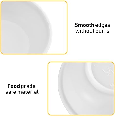 Cabilock 20pcs Melamine Plastic Soy Dipping Sauce Dishes Round Dipping Bowls for Tomato Sauce Soy BBQ and Other (White)