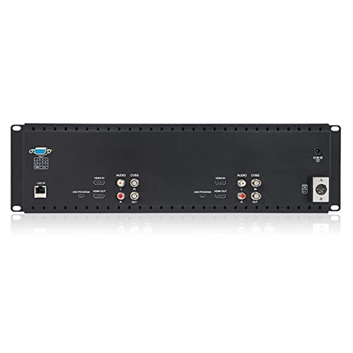 Image of FEELWORLD D71 Plus -H Dual 7 inch 3RU IPS 1920x1200 Broadcast LCD Rack Mount Monitor with HDMI, AV Input and Output