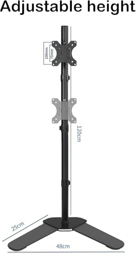 Support de sol TV haut de gamme orientable avec base compacte en acier - 5