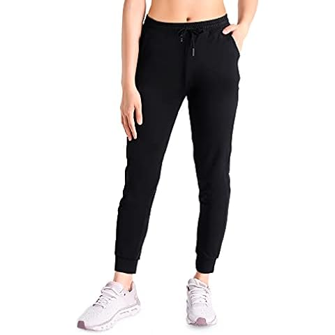 Yogipace Petite Women's Lightweight Anti-Shrink Active Joggers Lounge Sweatpants Yoga Jogger Pants,25",Black,Size XL Cover