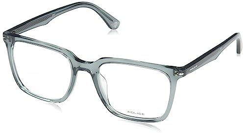 Police Vplg73 Gafas, Shiny Transp.Green, 53 Para Hombre Police Vplg73 Gafas, Shiny Transp.Green, 53 Para Hombre