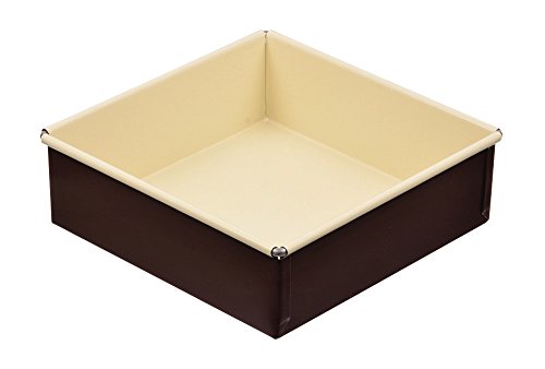 Pearl Metal D-6120 Raffine Fluorine Processed Square Cake Baking Mold, 5.9 inches (15 cm), Made in Japan