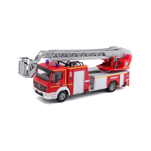 Bburago Die-Cast Mercedes ATEGO MAGIRUS DLK Feuerwehrauto mit funktionierendem Ausleger - Reploca Sammlermodell Spielzeug - Maßstab 1:50