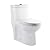 Sublime One Piece Elongated Toilet Dual Flush, Black Hardware 1.1/1.6 gpf