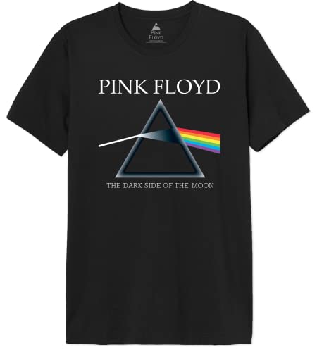 Photo de cotton division Legend Icon Officiel Pink Floyd imprimé T-Shirt pour Homme Col Ras du Cou Manches Courtes Coton Coupe régulière,The Dark Side of The Moon_Noir,L