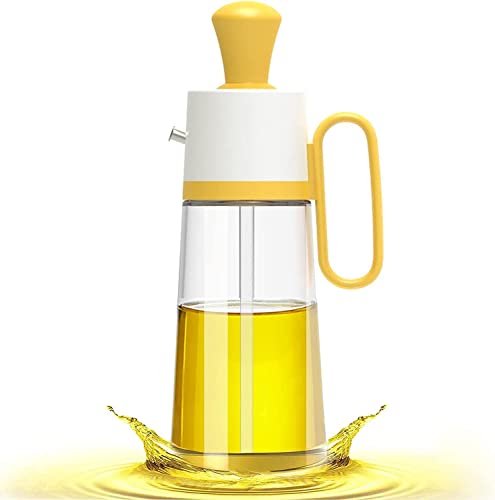 Image of 2in 1 Glass Oil bottle with silicon Oil Brush, Oil Dispenser Bottle for Kitchen Cooking, 630 ml, (Pack of 1) (3in 1)