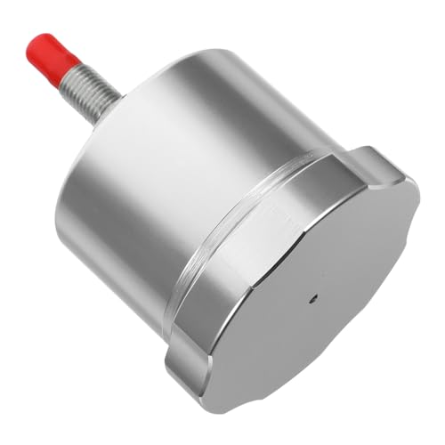 HEALEEP Tanque de Líquido de Frenos para Coche Hidráulico Depósito de Aceite de Freno de Mano Accesorio de Aluminio Plateado Compatible Competición y Conducción Diaria