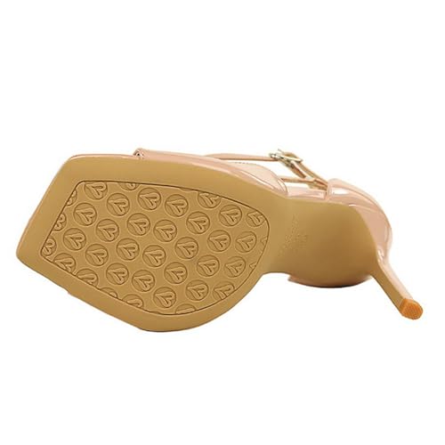 Women's Square Open Toe Cross Strappy Stilettos Heels Sexy Buckle Ankle Strap High Heeled Sandals 3.9in for Party,Prom,Dating,Wedding3