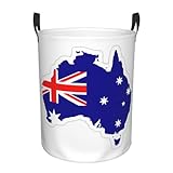 Wäschekorb mit australischer Flagge, mit Griffen, dekorativer Korb für Wohnzimmer, Kissen, Decken, Kleidung
