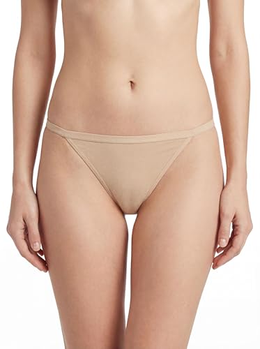 Image of Sexy Basics Womens String Bikini Briefs | 100% Cotton | No Show Underwear | Multi Packs & Colors