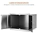 Stanbroil Stainless Steel Outdoor Kitchen Double Door Dry Storage Pantry, 30- Inch