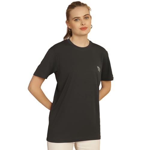 Image of Mack Jonney Solid Classic Fit Round Neck Polyester Lycra Half Sleeves Tshirt for Women(Pack of 2)-MACK630864