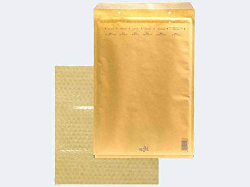 100 Arofol conductillos sobres - tamaño 2 - oro/B - Dimensiones internas 120 mm x 215 mm