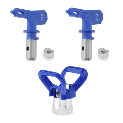 ChgImposs 3 Pcs Airless Paint Sprayer Tip Sets, Spray Tips for Graco Paint Sprayer with Nozzle Seats for Airless Paint Spray Guns House Painting (Machine Parts 415 515)