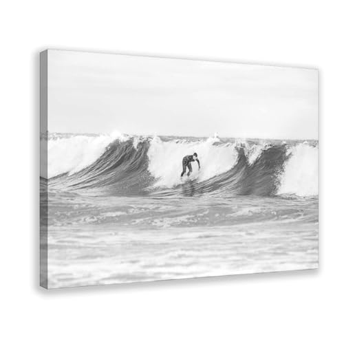 Poster rétro noir et blanc pour chambre à coucher et bureau sur toile vintage