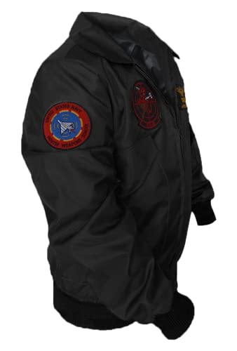 Men's Aviator Pilot Bomber Jacket with Patches & Fur Collar | Lightweight Winter Special3