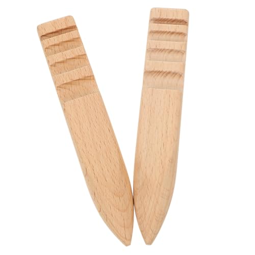 CIYODO 2pcs Burnishing Tool Beech Craft Accessories The Tools Edge Burnisher Leather Tool