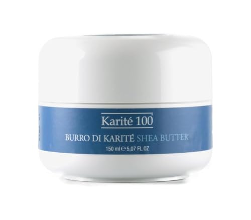 Karité Bioélite Burro di Karité 100 – Crema Idratante Naturale Viso e Corpo 150 ml – Puro e Biologico, Emolliente, Elasticizzante, Antiossidante e Protettivo – Made in Italy