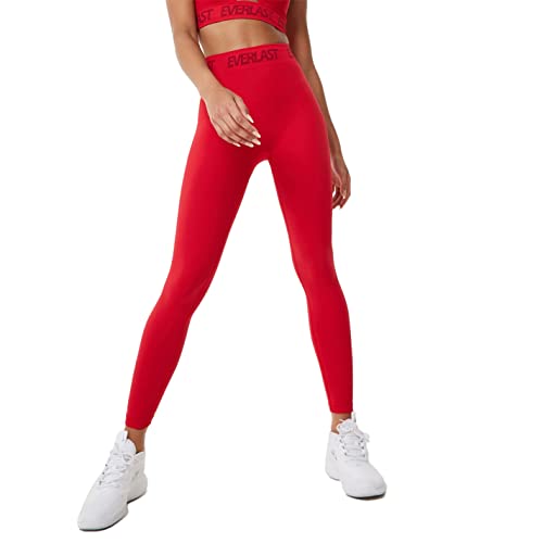 Everlast Femmes Cut Out Leggings Pantalon De Yoga, Rouge, M
