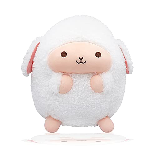 Fortuning's JDS Sheep Plush Cute Stuffed Animal Soft Hugging Pillow, Kawaii Plushie Mini Plush Pillows for Kids Adults,Whiteï¼ˆ9.05â€ï¼ŒSmallï¼‰