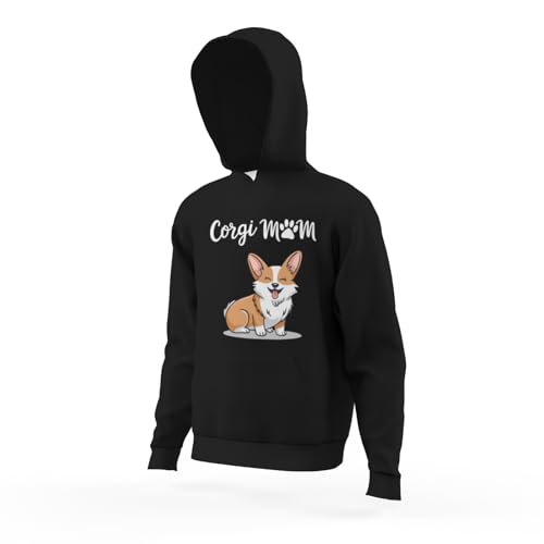 Kids Corgi Mom Dog Mother Pet Welsh Corgi Mama Gift Boys Girls Lightweight Kangaroo Pocket Hoodies4