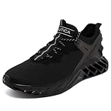 Nautica Men's Casual Fashion Sneakers – Lace-Up Athletic Walking Shoes for Gym & Tennis, Comfortable-Wandal-Black, Size 9.5