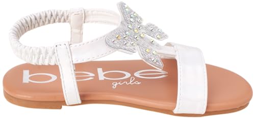 bebe Girls Sandals – Lightweight Flat Toddler Sandal with Butterfly Accent – Open Toe Little Girls Summer Sandals for Kids4