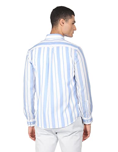 Image of U.S. POLO ASSN. Men's Cotton Regular Button Down Shirt (USSHTP0226 Blue S)