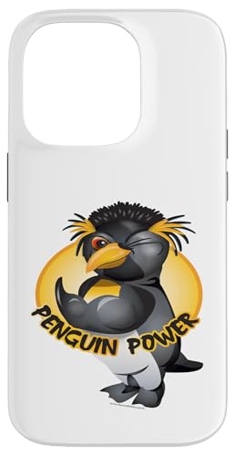Penguin Power ジム ワークアウト フィットネス スマホケース iPhone 14 Pro 用