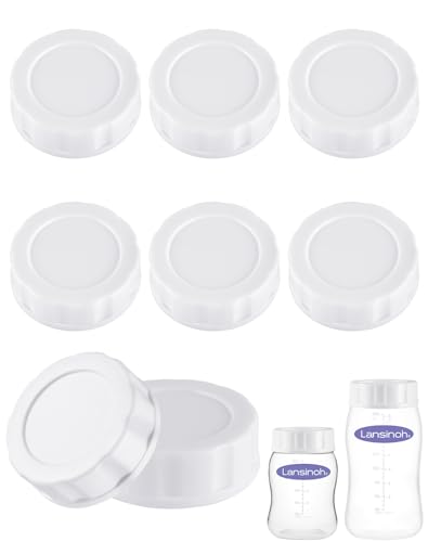 Image of Baby Bottle Caps Compatible with Lansinoh Bottles, Travel and Storage Bottle Lids Replacement, 8 Count