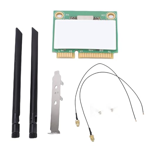 Yunseity Tarjeta de Red Inalámbrica WiFi 6 Bluetooth 5.3 5400Mbps, Interface MINI PCIe con antenas Duales para Laptops con Windows 10 y 11 miniatura 7