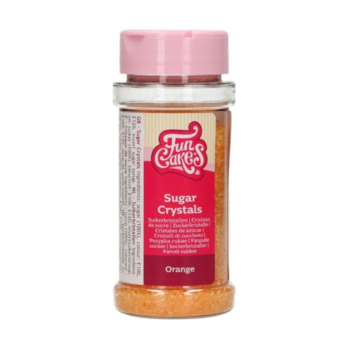 FunCakes Sugar Crystals Arancione: Cake Sprinkles, Ottimo Gusto, Perfetto per