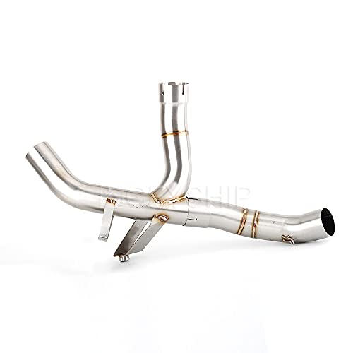 GFYSHIP for Ducati Multistrada 950 2017 2018 2019 2020 2021, Multistrada 950 S 2017-2021 MTS950 MTS 950 Motorcycle Exhaust Muffler Mid Link Pipe,Silver