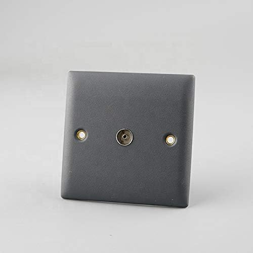 Premium Rounded Edge Single Coaxial TV Aerial Wall Socket – Anthracite ...