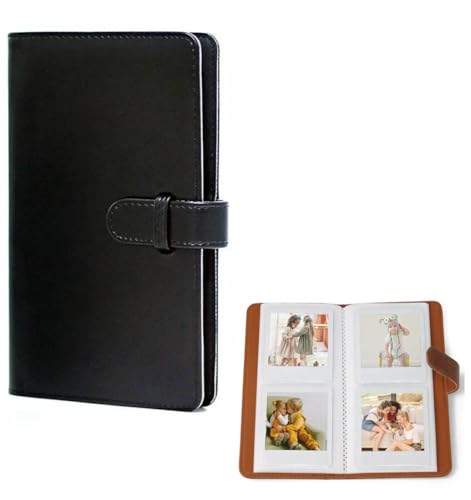 Mini álbum de fotos para Fujifilm instax de 80 bolsillos,cartera de piel sintética para cámara instantánea Instax mini Square, SQ1 / SQ20 / SQ10 / SQ6 / SP-3 (Negro) album de fotos para polaroid