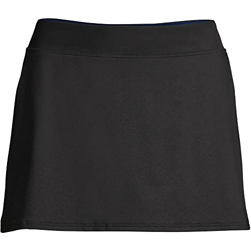 Lands' End Womens Chlorine Resistant Swim Skirt Swim Bottoms Control Black Regular 18 thumb #2