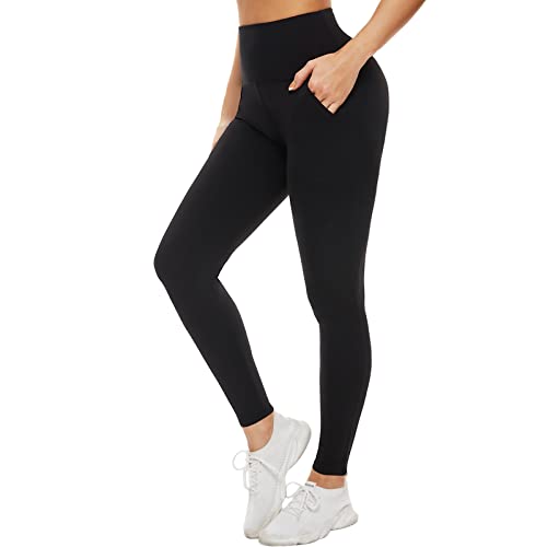 Leggings con bolsillos para mujer con control de abdomen para moldear la figura