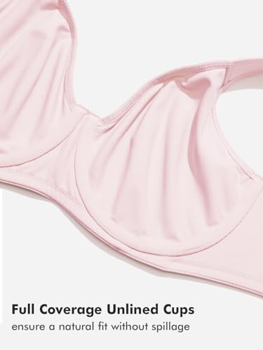 Image of DELIMIRA Women's Inbarely Plus Full Coverage Bra Plus Size Underwire Unlined Seamless Bras