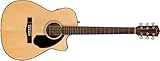 Fender CC-60SCE Concert Cutaway Acoustic Guitar, Natural