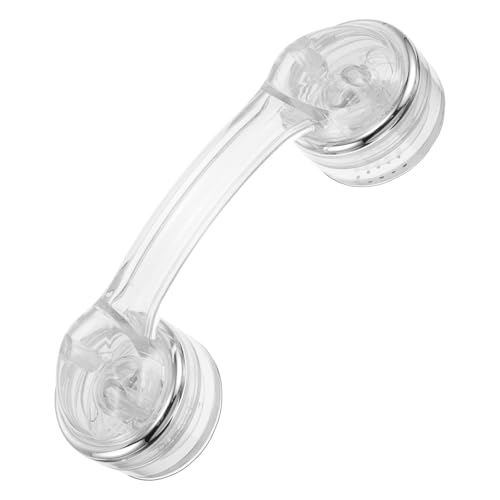 SOLUSTRE Manija Ventosa Transparente sin Taladro para Puertas de Vidrio de Baño, Ventanas y Gabinetes, Mango Pequeño de Succión Fuerte para Ducha y Refrigerador, Accesorio Práctico