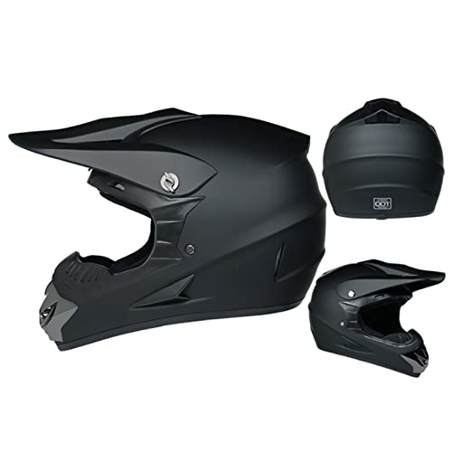 AIOJY Casque De Motocross Adulte Casque De Moto Dirt Bike VTT Scooter Moto Casque avec Lunettes Gants Masque Équipement De Protection pour Sports De Plein Air,XL