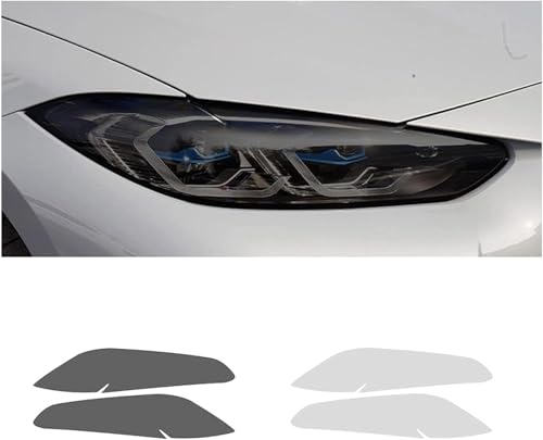 �m�[�u�����h�i �ɓK������ BMW 4�V���[�Y G22 G23 G26 2021 2022 �ԗp�w�b�h���C�g�ی�t�B���� �X���[�N�u���b�N�e�B���g���b�v�r�j�[������TPU�X�e�b�J�[ �ԗp�w�b�h���C�g�t�B����