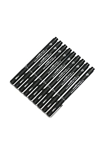 Uni Pin Fineliner Drawing Pen - Complete Set of 9 Grades - Black Ink