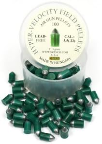 Hyper-Velocity Field Pellets Type 1 For Standard Guns .22 Cal 11.3 Grains Pointed Lead-Free 100Ct