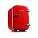 Mini refrigerador y calentador de nevera de 4 litros, refrigerador retro de una puerta para automóvil, refrigeradores compactos silenciosos de CA / CC de 12 V para cosméticos, hogar, automóvil, ofic